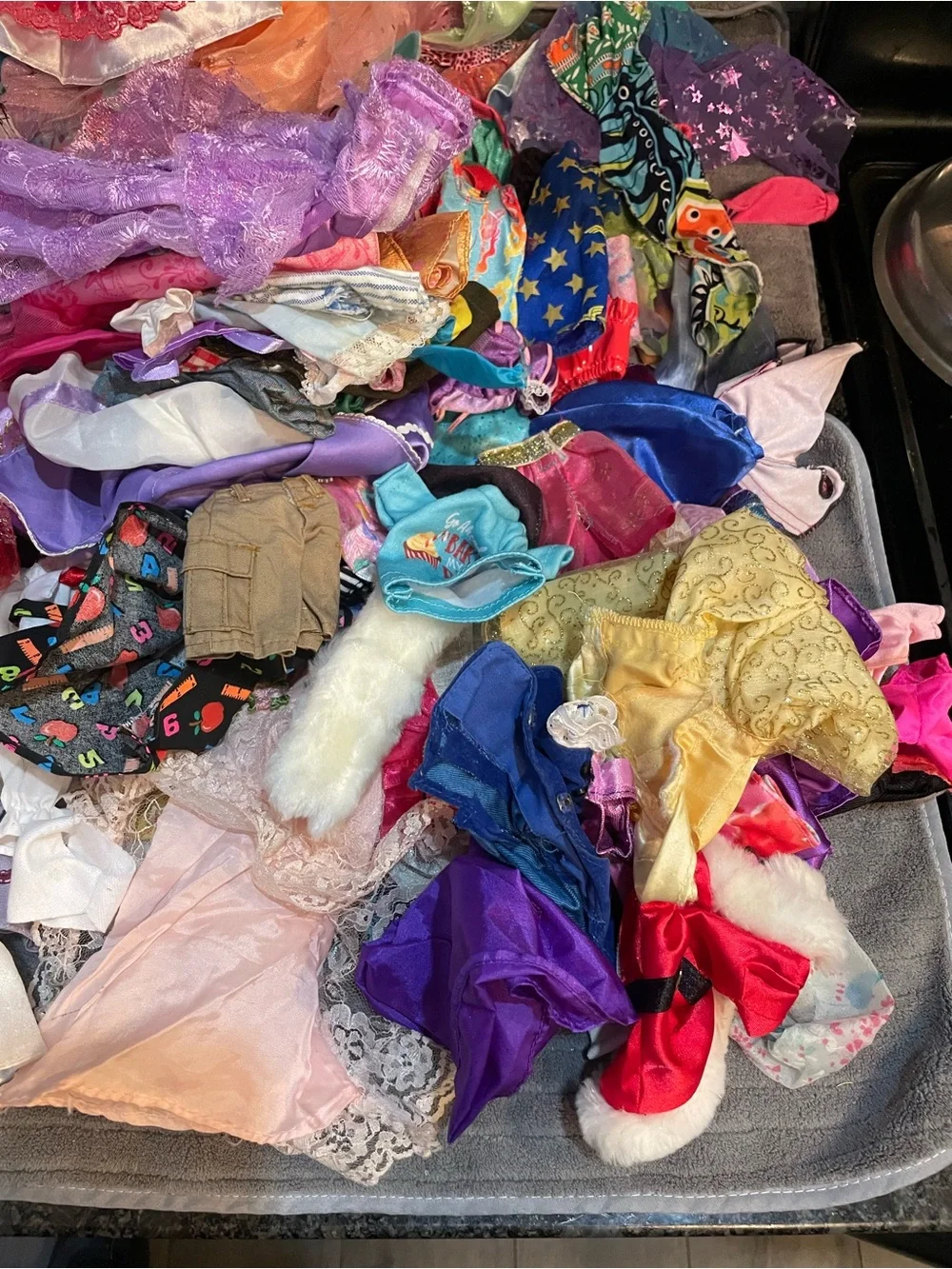 Barbie Doll Clothes Dresses Mixed Lot Of 168 Pieces